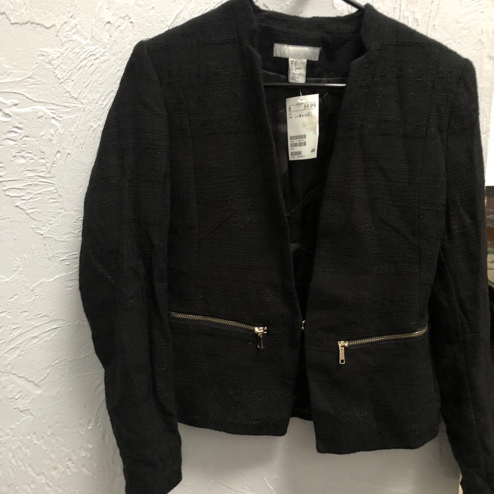 Black textured blazer